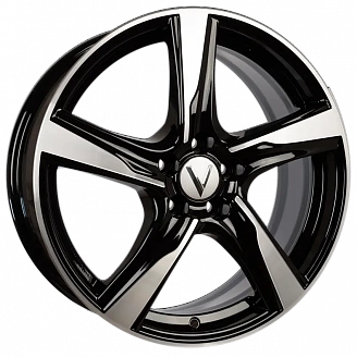 Диск Вектор В201 7x17 5x100 ET45 DIA 67,1 Алмаз черный